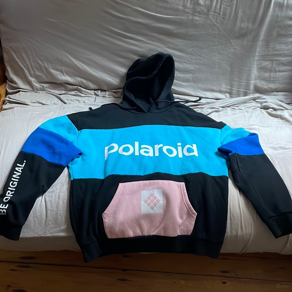 polaroid color block hoodie (unisex)